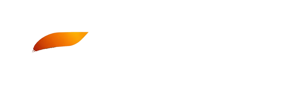 Forja — logotipo branco e laranja